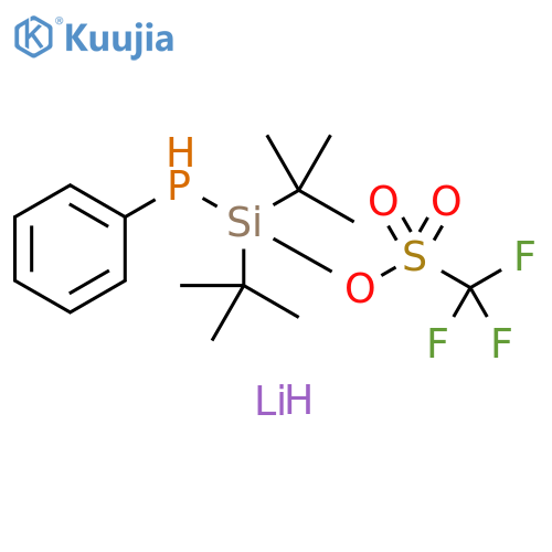 Methanesulfonic acid, trifluoro-,bis(1,1-dimethylethyl)(phenylphosphino)silyl ester, lithium salt structure