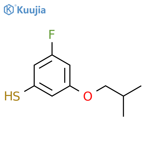 3-fluoro-5-(2-methylpropoxy)benzenethiol structure
