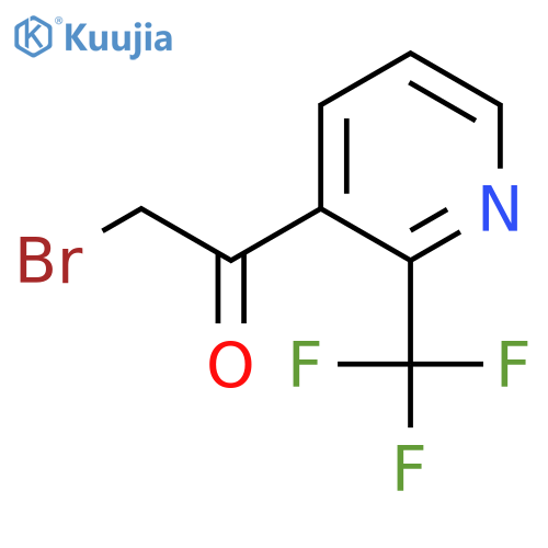 2-bromo-1-2-(trifluoromethyl)pyridin-3-ylethan-1-one structure