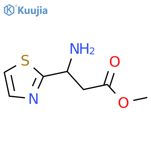 Methyl 3-amino-3-(1,3-thiazol-2-yl)propanoate structure