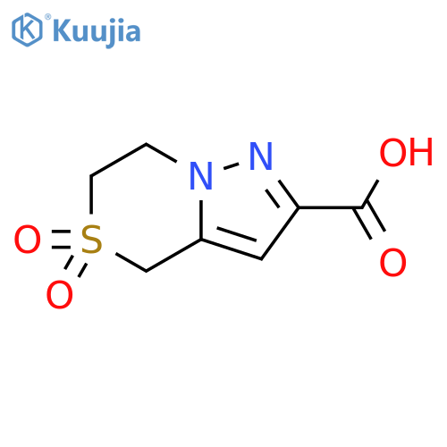 5,5-dioxo-4H,6H,7H-5lambda6-pyrazolo3,2-c1,4thiazine-2-carboxylic acid structure