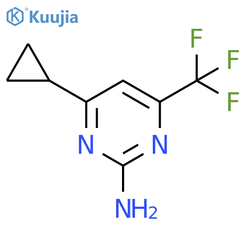 2-Pyrimidinamine, 4-cyclopropyl-6-(trifluoromethyl)- structure