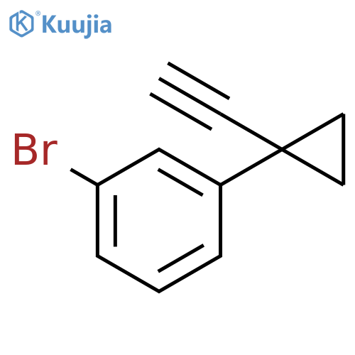 Benzene, 1-bromo-3-(1-ethynylcyclopropyl)- structure