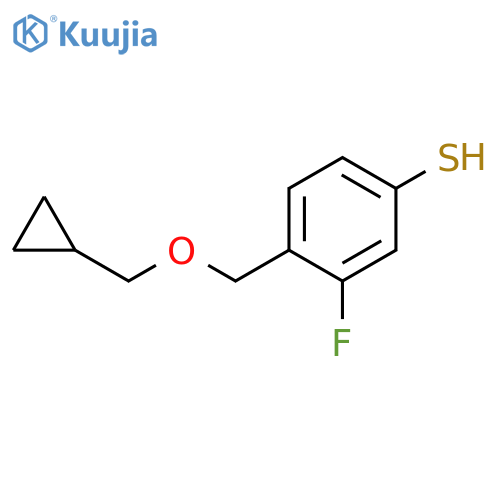4-(cyclopropylmethoxymethyl)-3-fluorobenzenethiol structure