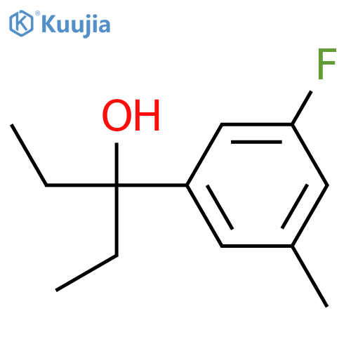 3-(3-fluoro-5-methylphenyl)pentan-3-ol structure