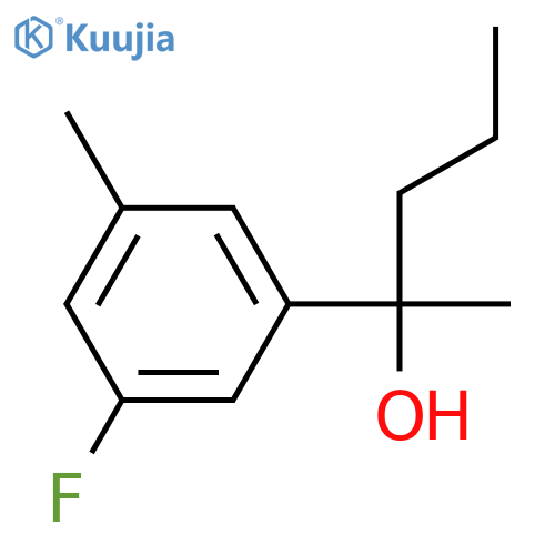 2-(3-fluoro-5-methylphenyl)pentan-2-ol structure