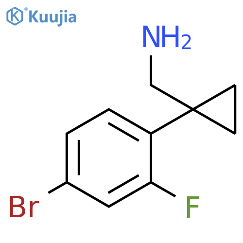 1-1-(4-bromo-2-fluorophenyl)cyclopropylmethanamine structure