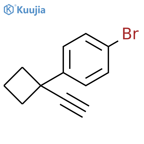Benzene, 1-bromo-4-(1-ethynylcyclobutyl)- structure