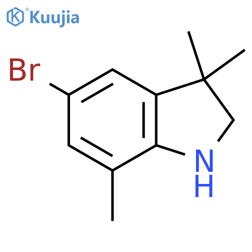 5-Bromo-3,3,7-trimethyl-2,3-dihydro-1h-indole structure