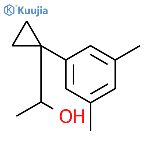 1-1-(3,5-dimethylphenyl)cyclopropylethan-1-ol structure