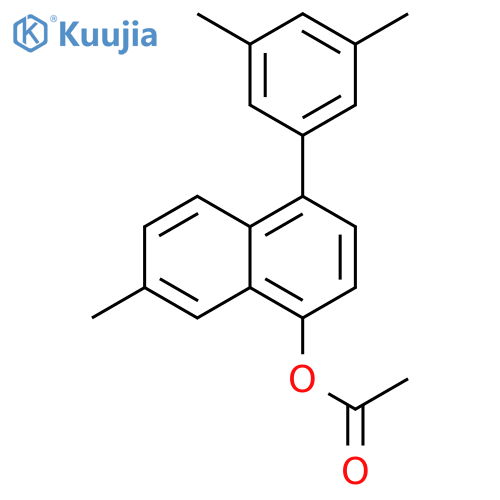 1-Naphthalenol, 4-(3,5-dimethylphenyl)-7-methyl-, acetate structure