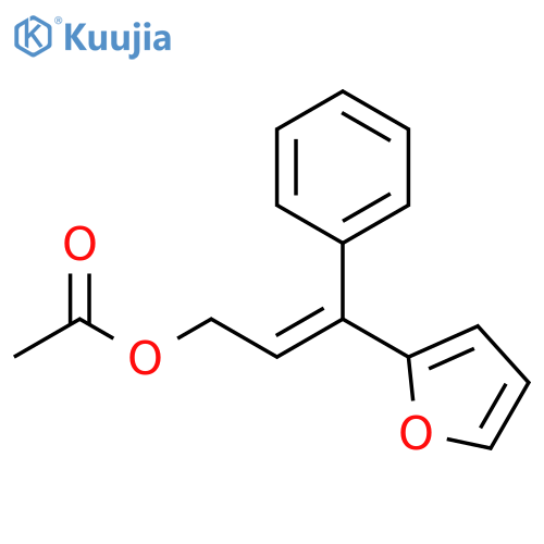 2-Propen-1-ol, 3-(2-furanyl)-3-phenyl-, acetate, (E)- structure