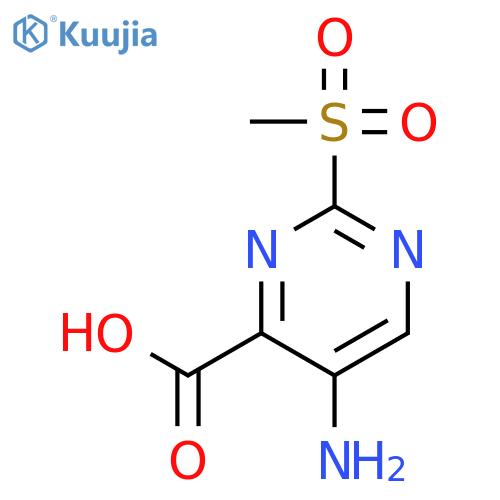 5-Amino-2-(methylsulfonyl)pyrimidine-4-carboxylic acid structure