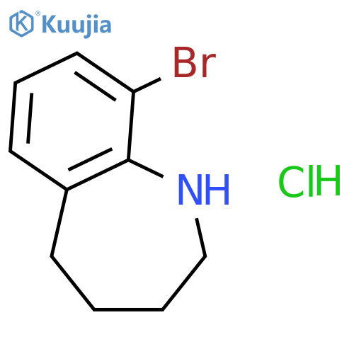 9-Bromo-2,3,4,5-tetrahydro-1H-benzo[b]azepine hydrochloride structure