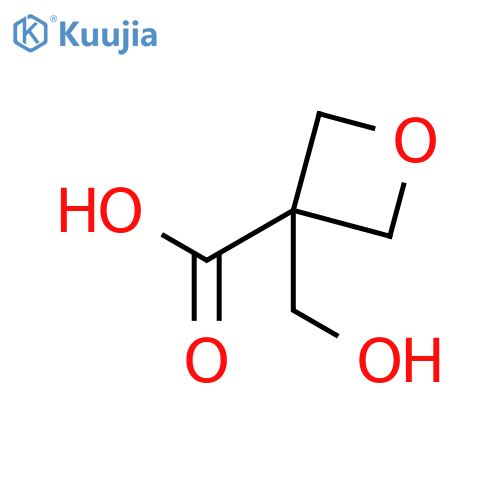 3-(Hydroxymethyl)oxetane-3-carboxylic acid structure
