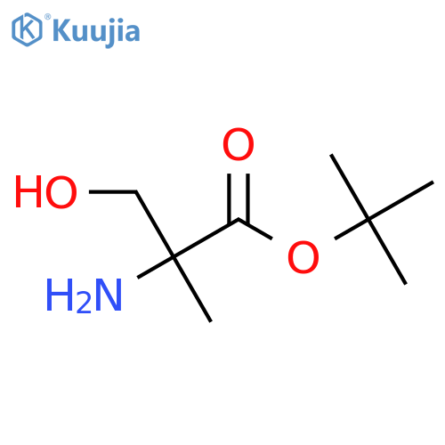 Tert-butyl 2-amino-3-hydroxy-2-methylpropanoate structure