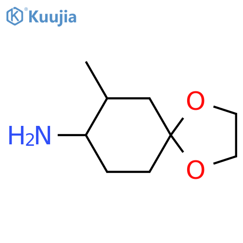 7-Methyl-1,4-dioxa-spiro[4.5]dec-8-ylamine structure