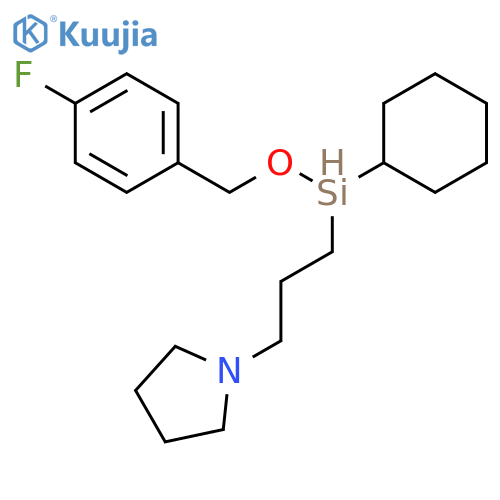 Pyrrolidine, 1-[3-[cyclohexyl(4-fluorophenyl)methoxysilyl]propyl]-, (±)- structure