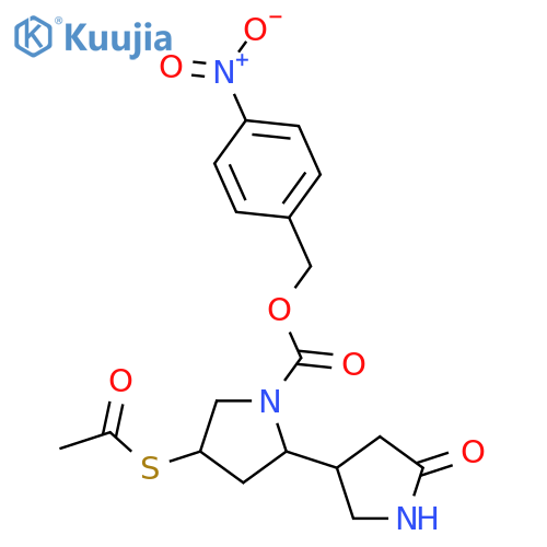 [2,3'-Bipyrrolidine]-1-carboxylic acid, 4-(acetylthio)-5'-oxo-,(4-nitrophenyl)methyl ester structure