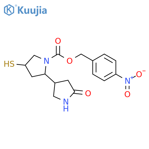 [2,3'-Bipyrrolidine]-1-carboxylic acid, 4-mercapto-5'-oxo-,(4-nitrophenyl)methyl ester structure