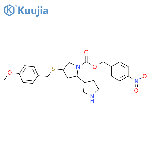[2,3'-Bipyrrolidine]-1-carboxylic acid, 4-[[(4-methoxyphenyl)methyl]thio]-,(4-nitrophenyl)methyl ester structure