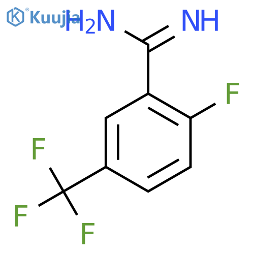 2-fluoro-5-(trifluoromethyl)benzene-1-carboximidamide structure