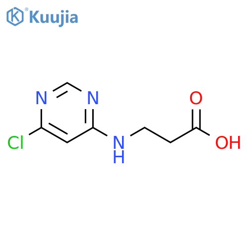 3-[(6-chloropyrimidin-4-yl)amino]propanoic acid structure