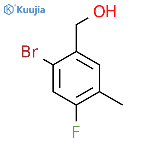 (2-Bromo-4-fluoro-5-methylphenyl)methanol structure