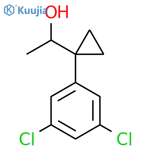 1-1-(3,5-dichlorophenyl)cyclopropylethan-1-ol structure