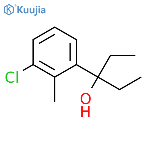 3-(3-chloro-2-methylphenyl)pentan-3-ol structure