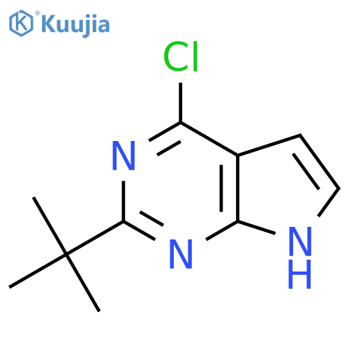 2-tert-butyl-4-chloro-7H-pyrrolo[2,3-d]pyrimidine structure