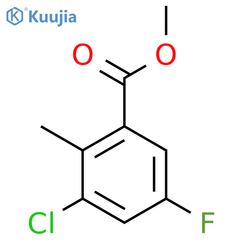 Methyl 3-chloro-5-fluoro-2-methylbenzoate structure