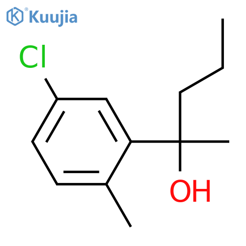 2-(5-chloro-2-methylphenyl)pentan-2-ol structure