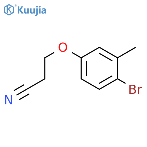 3-(4-bromo-3-methylphenoxy)propanenitrile structure