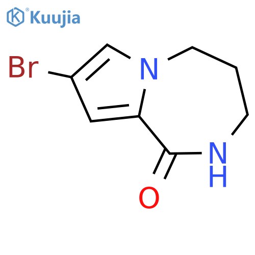 8-bromo-1H,2H,3H,4H,5H-pyrrolo1,2-a1,4diazepin-1-one structure
