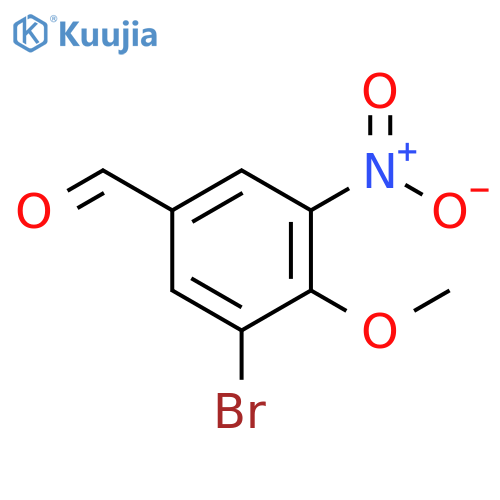 Benzaldehyde, 3-bromo-4-methoxy-5-nitro- structure