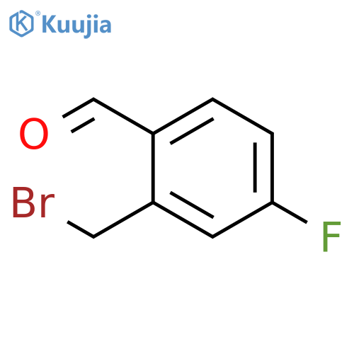 2-(Bromomethyl)-4-fluorobenzaldehyde structure