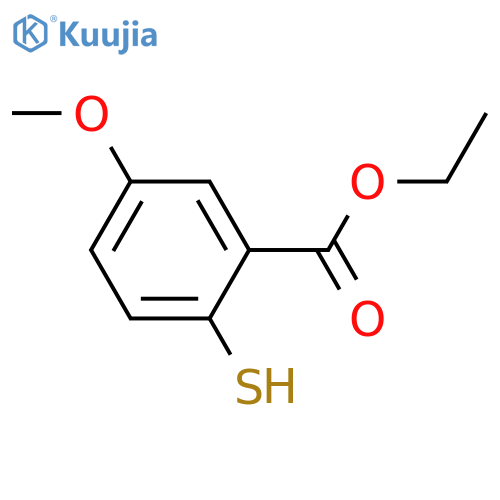 2-Mercapto-5-methoxybenzoic Acid Ethyl Ester structure