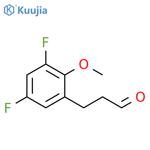 3-(3,5-difluoro-2-methoxyphenyl)propanal structure