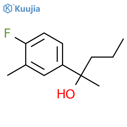 2-(4-fluoro-3-methylphenyl)pentan-2-ol structure
