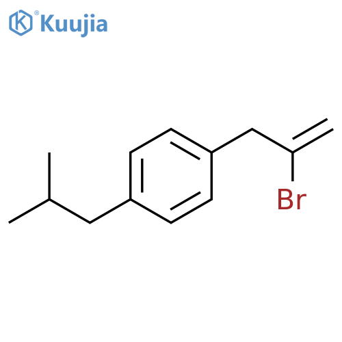 1-(2-bromoprop-2-enyl)-4-(2-methylpropyl)benzene structure