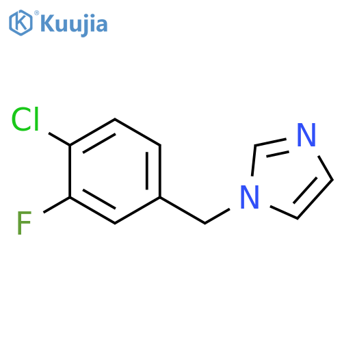 1-[(4-chloro-3-fluorophenyl)methyl]imidazole structure