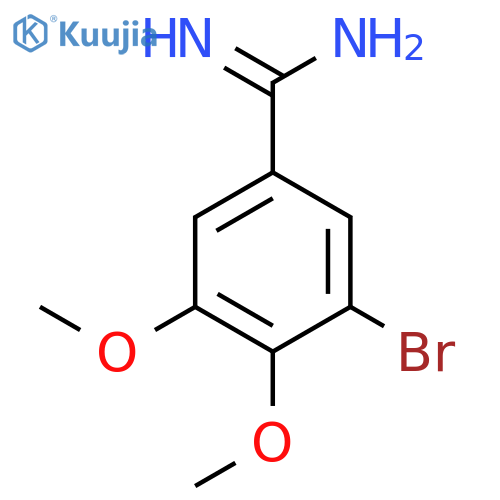 3-bromo-4,5-dimethoxybenzene-1-carboximidamide structure