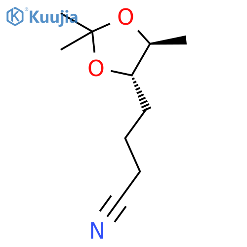 1,3-Dioxolane-4-butanenitrile, 2,2,5-trimethyl-, trans-(±)- structure