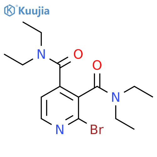3,4-Pyridinedicarboxamide, 2-bromo-N,N,N',N'-tetraethyl- structure