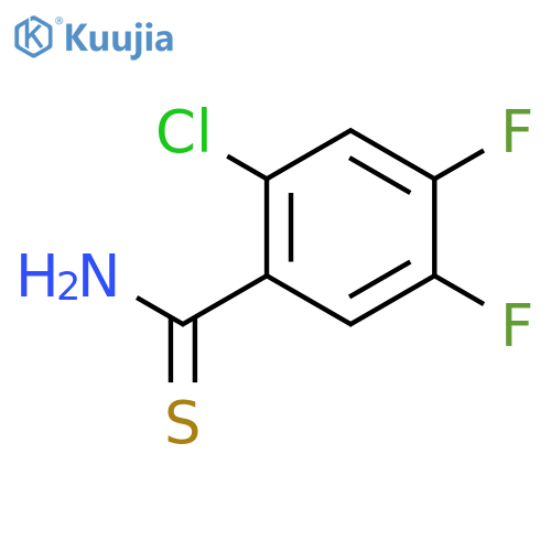 2-chloro-4,5-difluorobenzene-1-carbothioamide structure