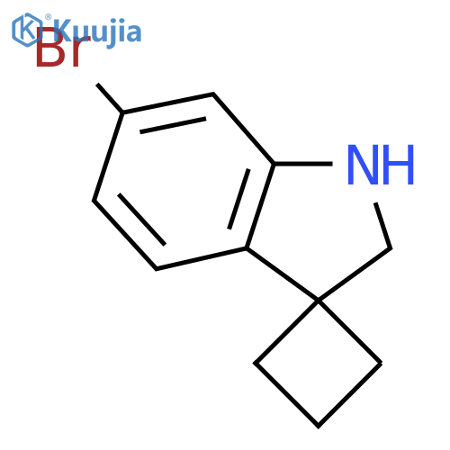 6'-bromo-1',2'-dihydrospiro[cyclobutane-1,3'-indole] structure