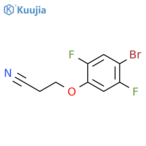 3-(4-bromo-2,5-difluorophenoxy)propanenitrile structure