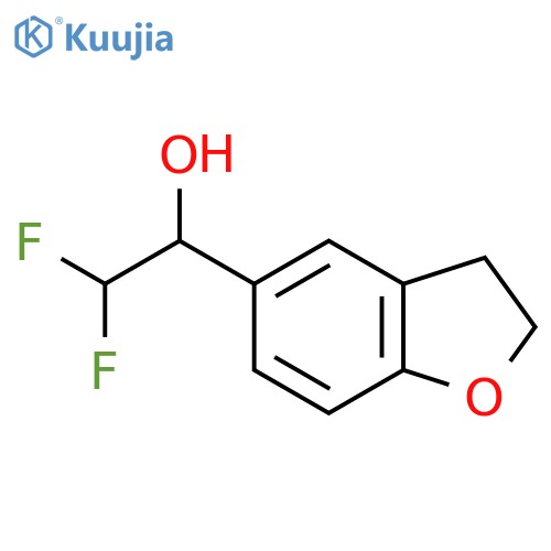 1-(2,3-dihydro-1-benzofuran-5-yl)-2,2-difluoroethan-1-ol structure