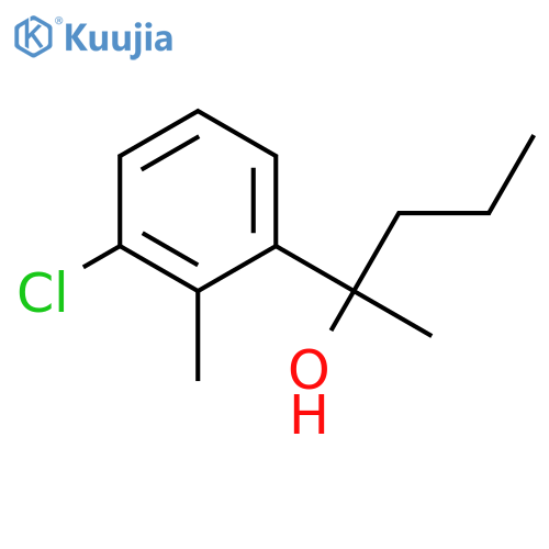 2-(3-chloro-2-methylphenyl)pentan-2-ol structure